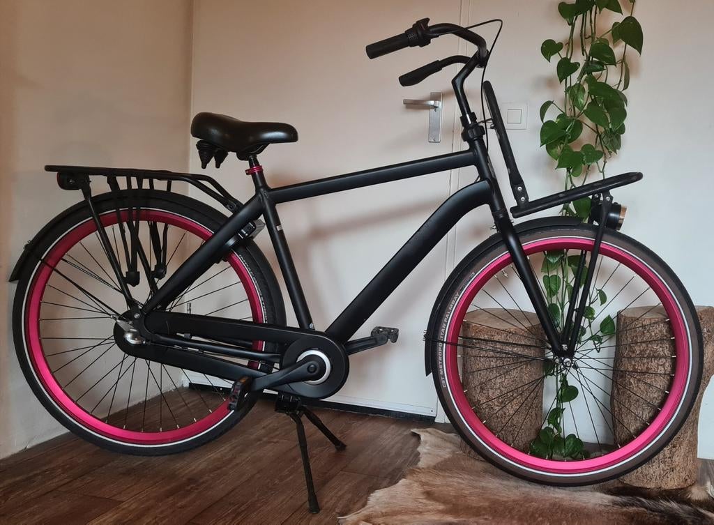 Matzwarte Dutch Flavor BAM Transportfiets || Nexus 3-speed!, Fietsen en Brommers, Terugtraprem, Ophalen, 26 inch of meer, Dutch Flavor