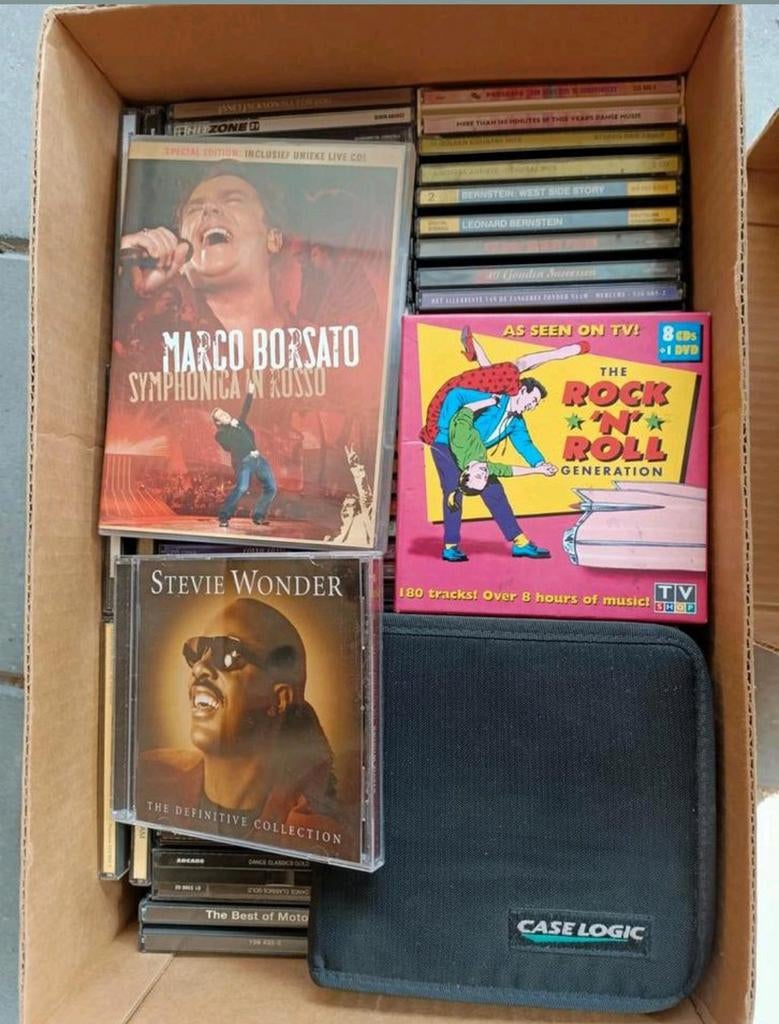 Doos met Cd's allerlei genres., Ophalen of Verzenden, Gebruikt