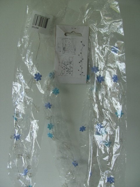 BLOEMGUIRLANDE BLOEMENSLINGER BLAUW BLOEMEN KRALEN 5 stuks, Oosters, -, Wandhanger, -