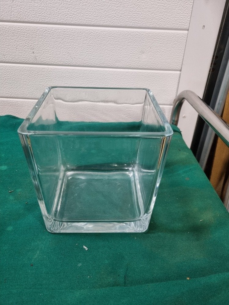 bloembak glas kubus dik, Ophalen of Verzenden, 'T Olde Gre-j, Info@toldegrej.nl, Endepoelstraat 20f Didam