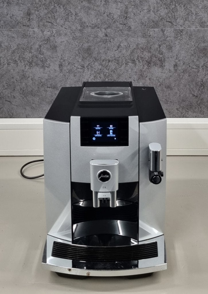 Jura E8 EB Moonlight Silver MET GARANTIE EN SERVICEBEURT, 10 kopjes of meer, Ophalen of Verzenden, Gemalen koffie, Afneembaar waterreservoir