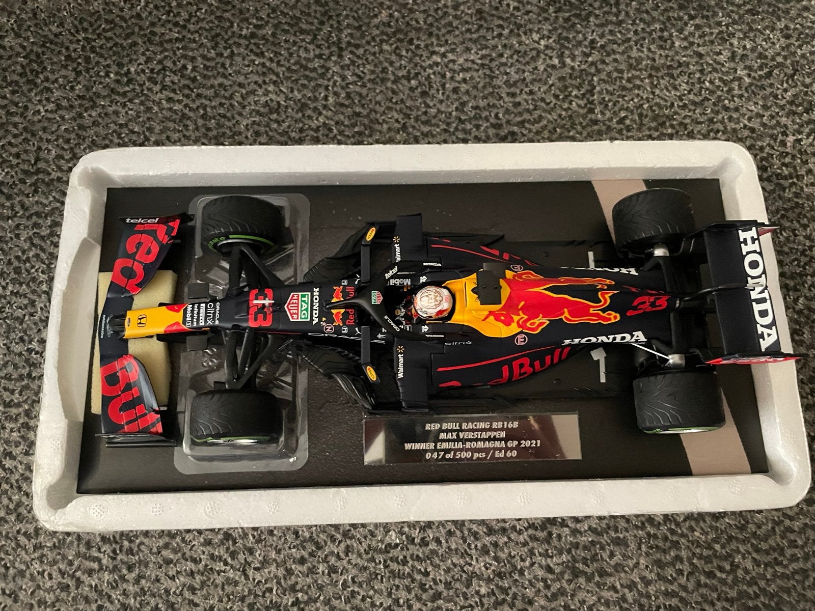 Max Verstappen RB16B GP van imola 2021 1:18 Nr.047/500, Verzenden, Nieuw, Auto, MiniChamps