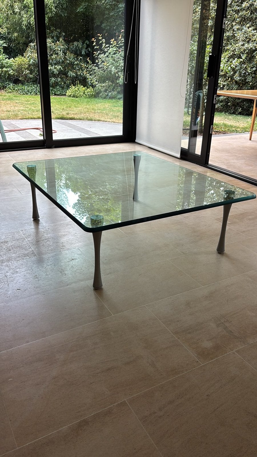 Rolf Benz Glazen Salontafel, Huis en Inrichting, Ophalen, 100 tot 150 cm, Vierkant, 5 – 50