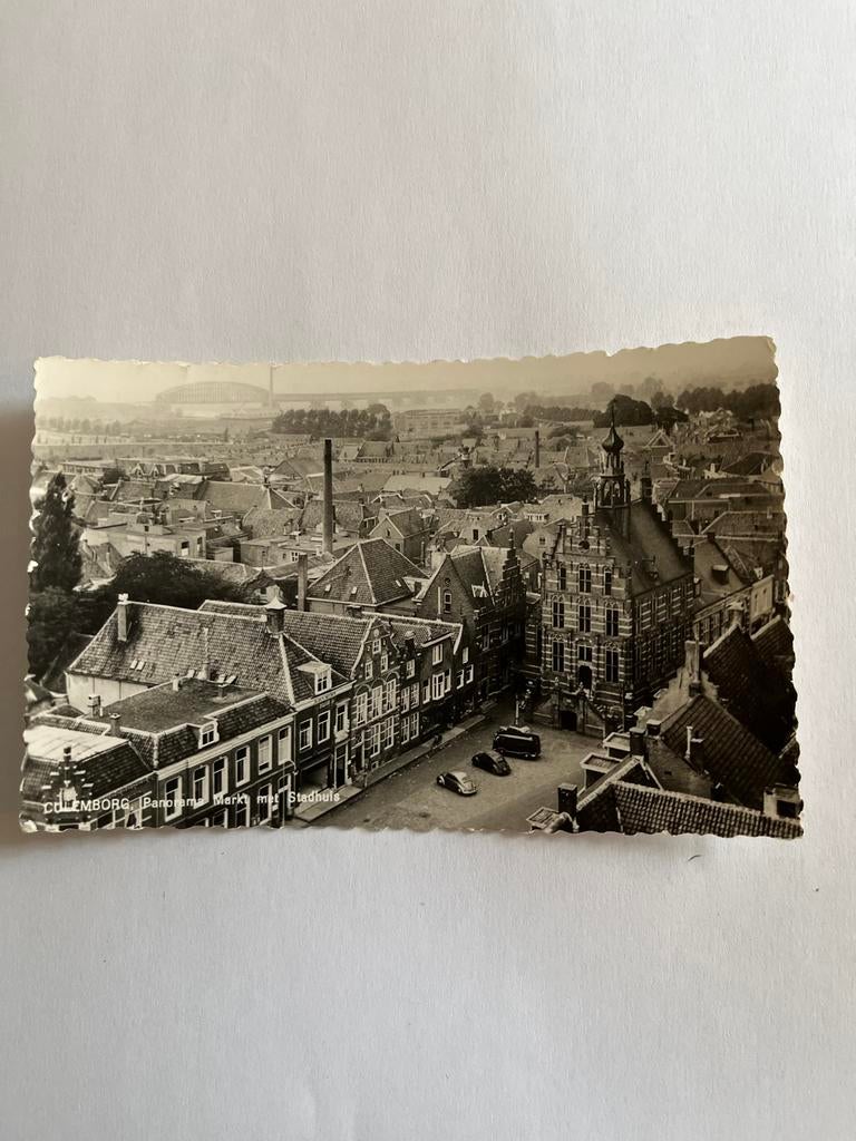 Ansichtkaart Culemborg Panorama Markt met Stadhuis, Ophalen of Verzenden, 1960 tot 1980, Gelopen, Gelderland