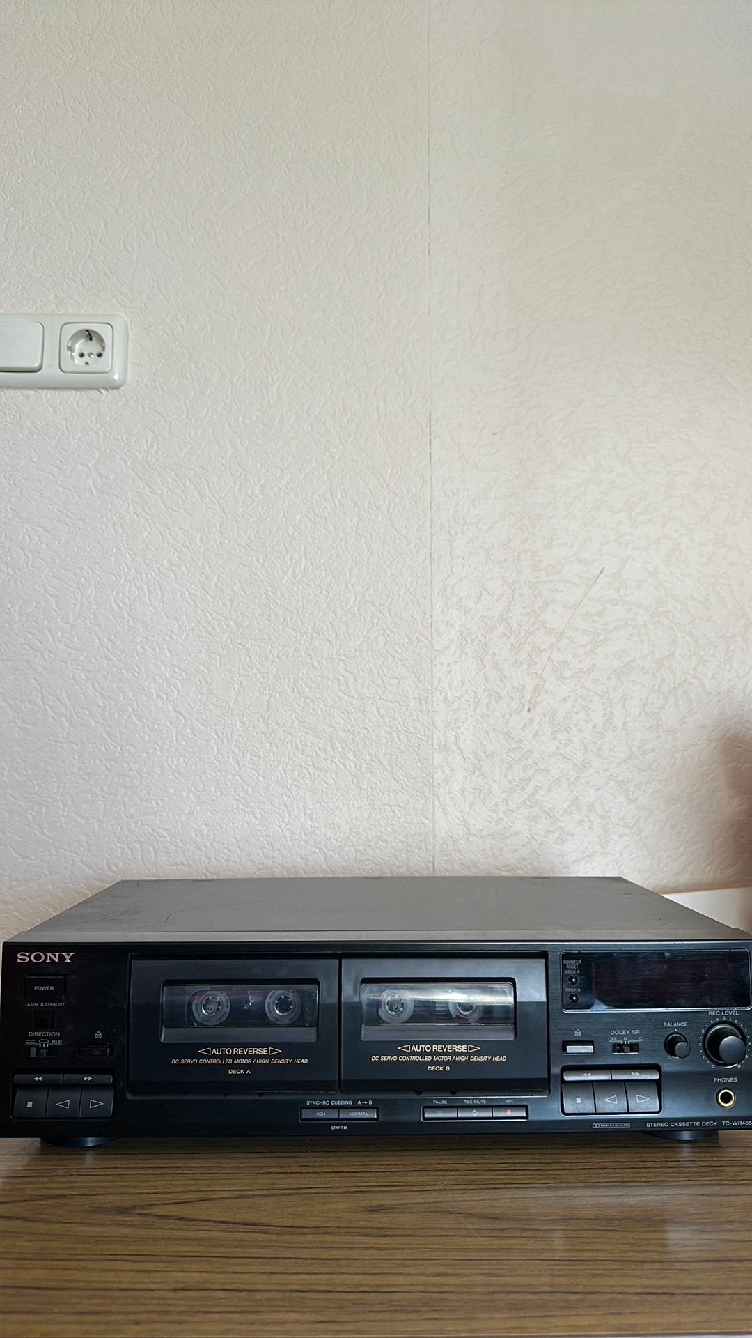 Cassettedeck sony TC wr 465, Ophalen of Verzenden, Dubbel, Sony, Auto-reverse