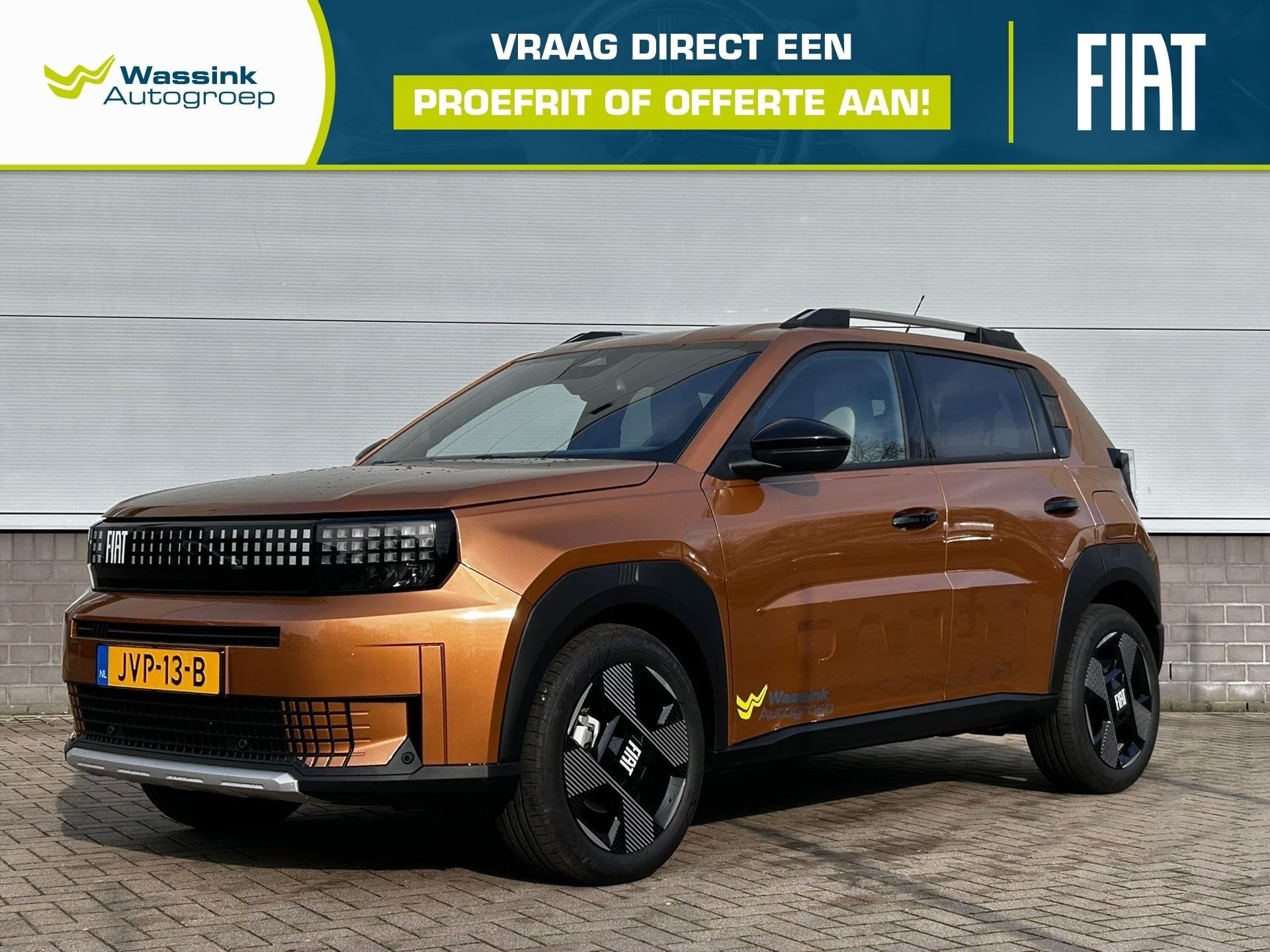 Fiat Grande Panda Hybrid 100pk eDCT6 La Prima | Stoel- en st, 600 kg, Euro 6, Bruin, Origineel Nederlands
