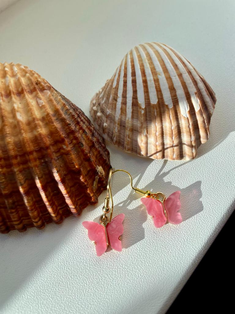 Leuke roze vlinder oorbellen, Overige materialen, Hangers, Nieuw, Ophalen of Verzenden
