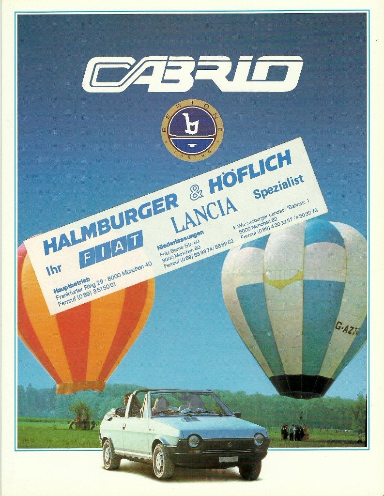 Fiat Ritmo Cabrio folders, Ophalen of Verzenden, Zo goed als nieuw, Overige merken