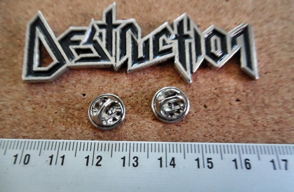 Destruction mooie  metal shaped pin speld badge metal, Verzenden, Nieuw, Overige typen