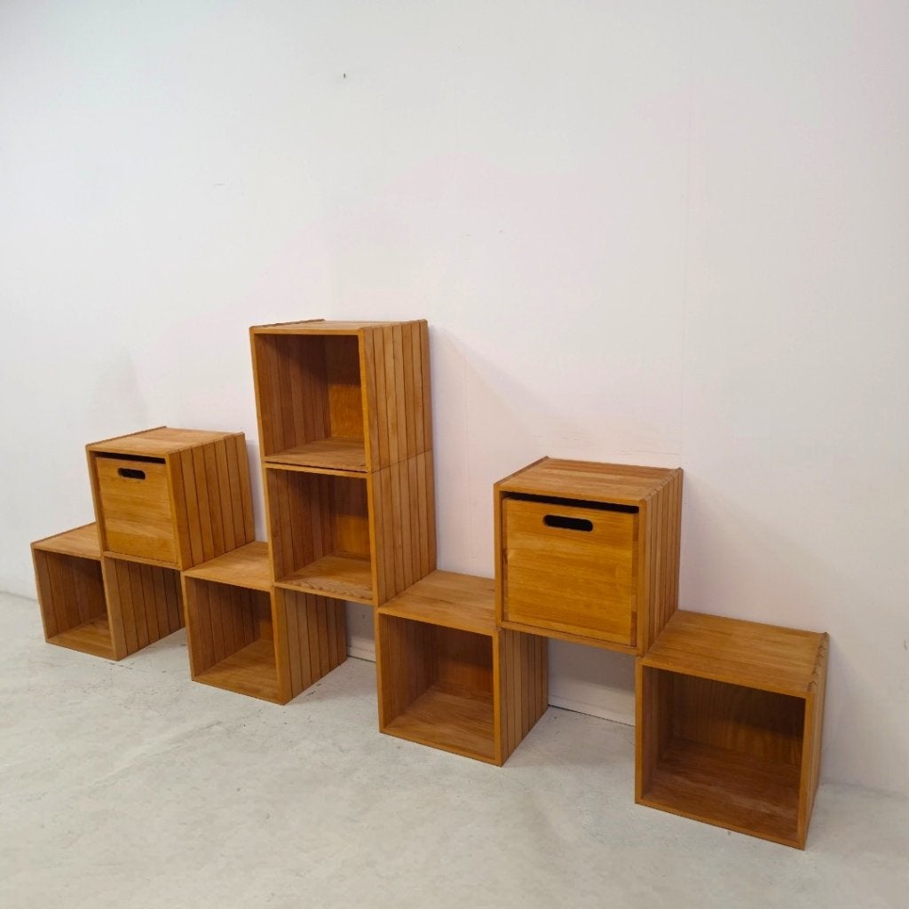 Wasa modulair wandsysteem kubus eiken 80/90s, Ophalen, Zo goed als nieuw