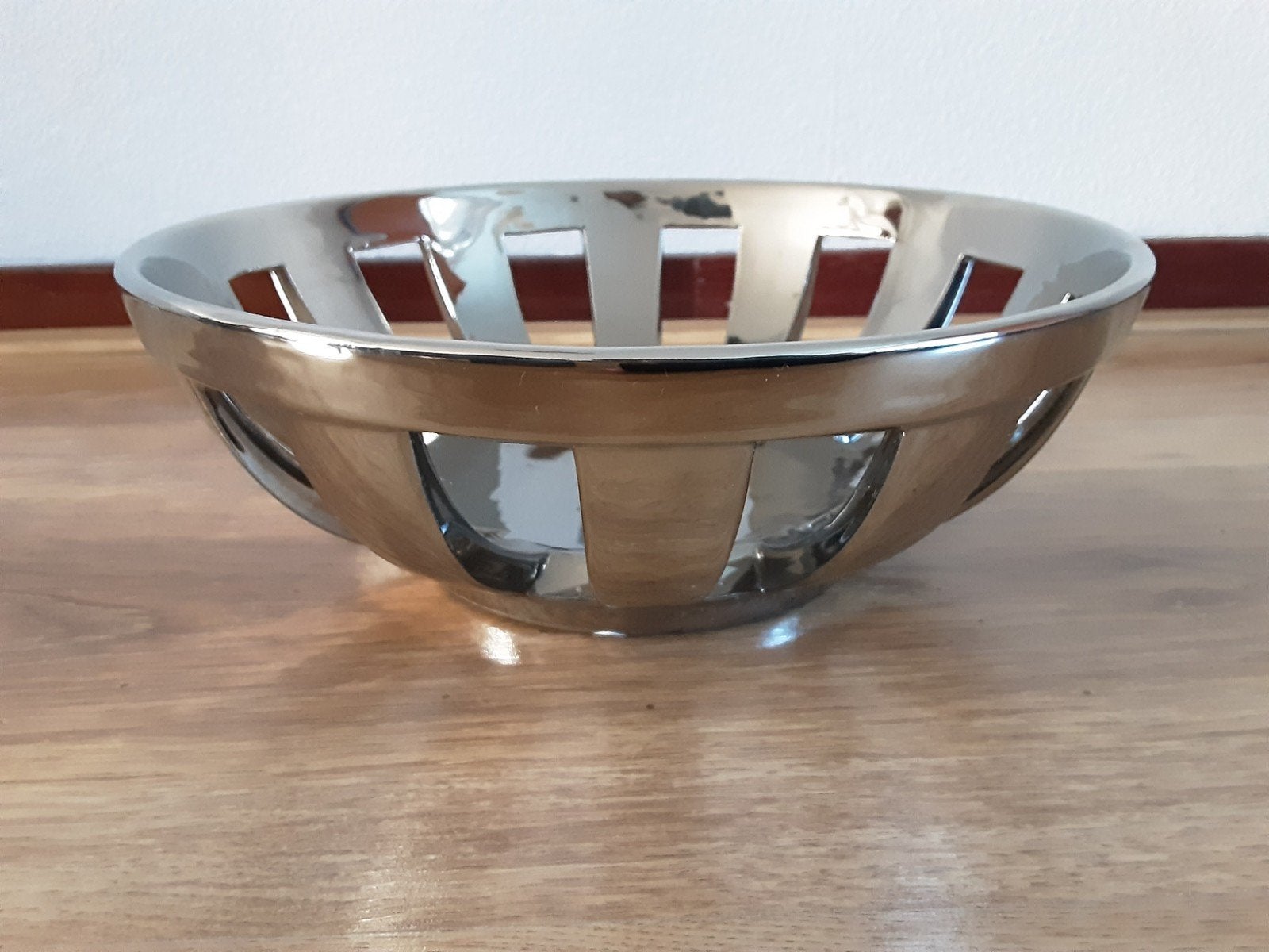 Decoratieve zilverkleurige schaal - fruitmand, Ophalen