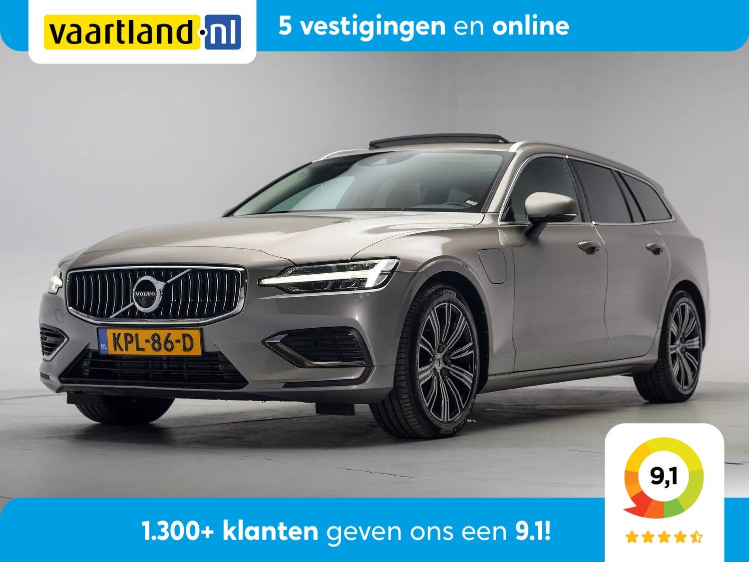 Volvo V60 2.0 T8 Recharge 405pk AWD Inscription Aut. [ Panor, Automaat, Gebruikt, 4 cilinders, 1972 kg
