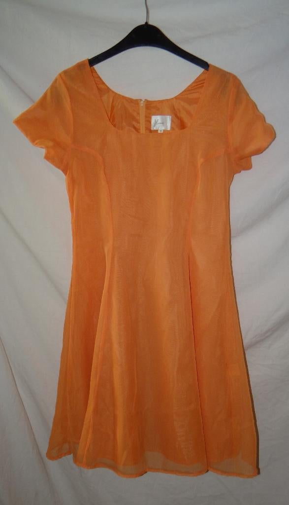 Leuke oranje BY H&M HENNES COLLECTION jurk, Ophalen, Gebruikt, Rok of Jurk