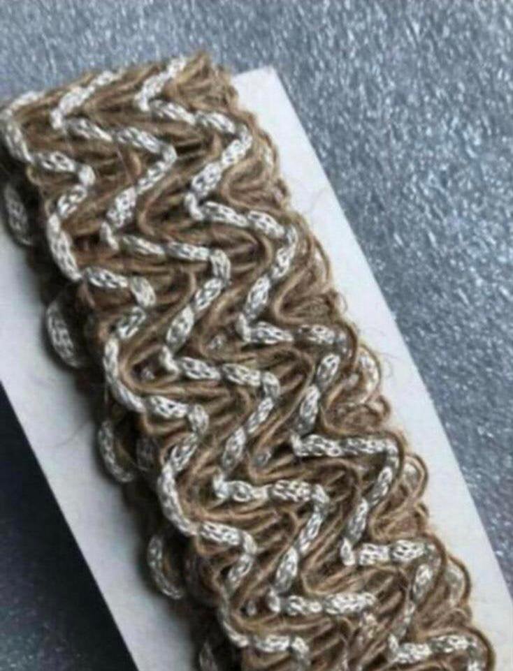 Broderie - jute - 3 cm breed x 2 meters, Hobby en Vrije tijd, Naaien en Fournituren, Ophalen of Verzenden, Zo goed als nieuw, Kant
