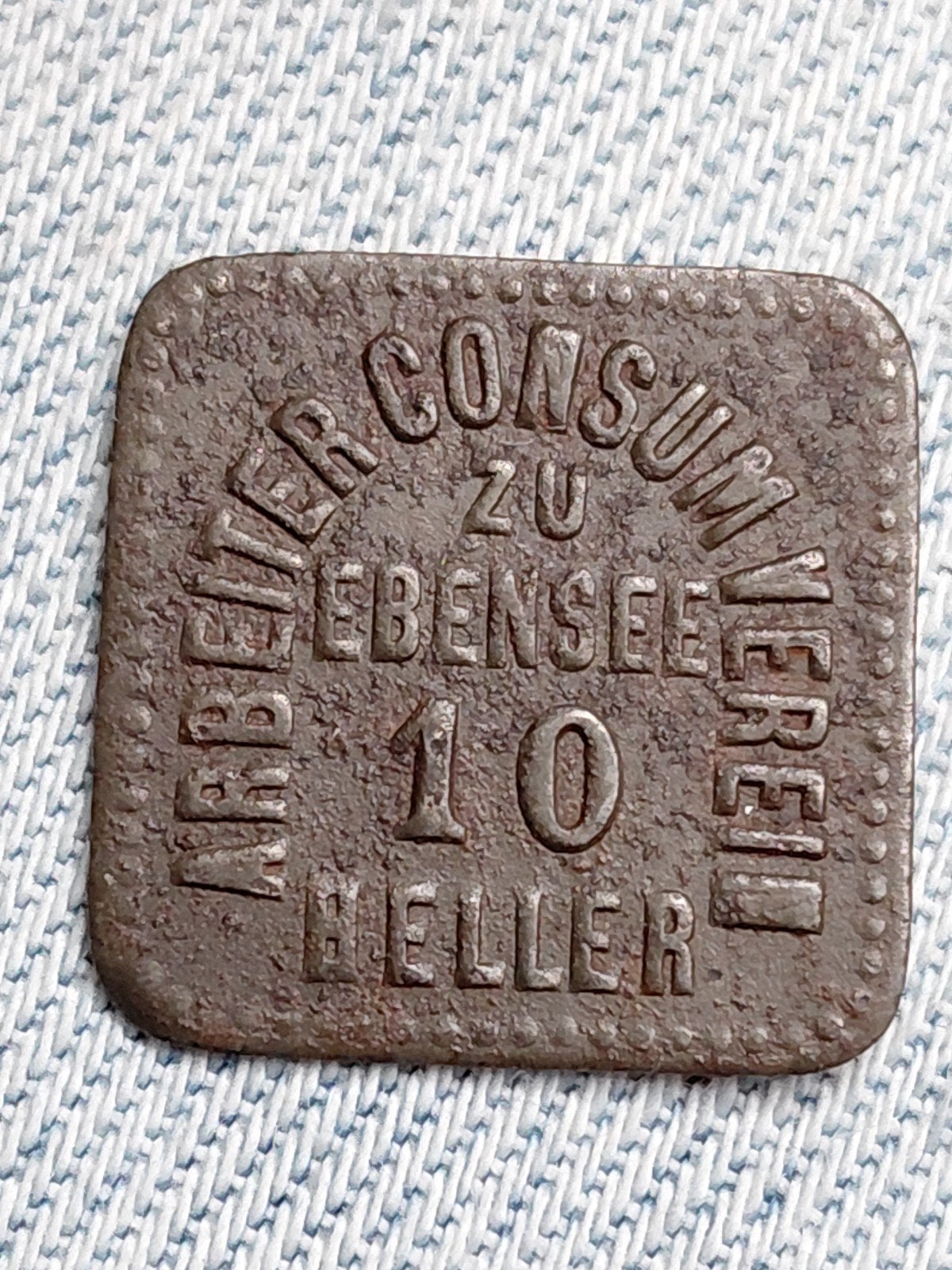Oostenrijkse Rijk noodgeld 10 Heller Arbeiter Consum Verein, Verzenden, Oostenrijk, Losse munt