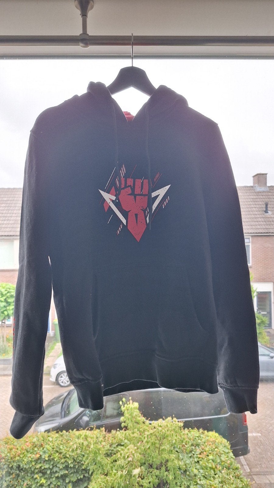 Rebelion Hardstyle Hoodie – Maat XL (valt als L), Ophalen of Verzenden, Zo goed als nieuw, Maat 56/58 (XL), Zwart