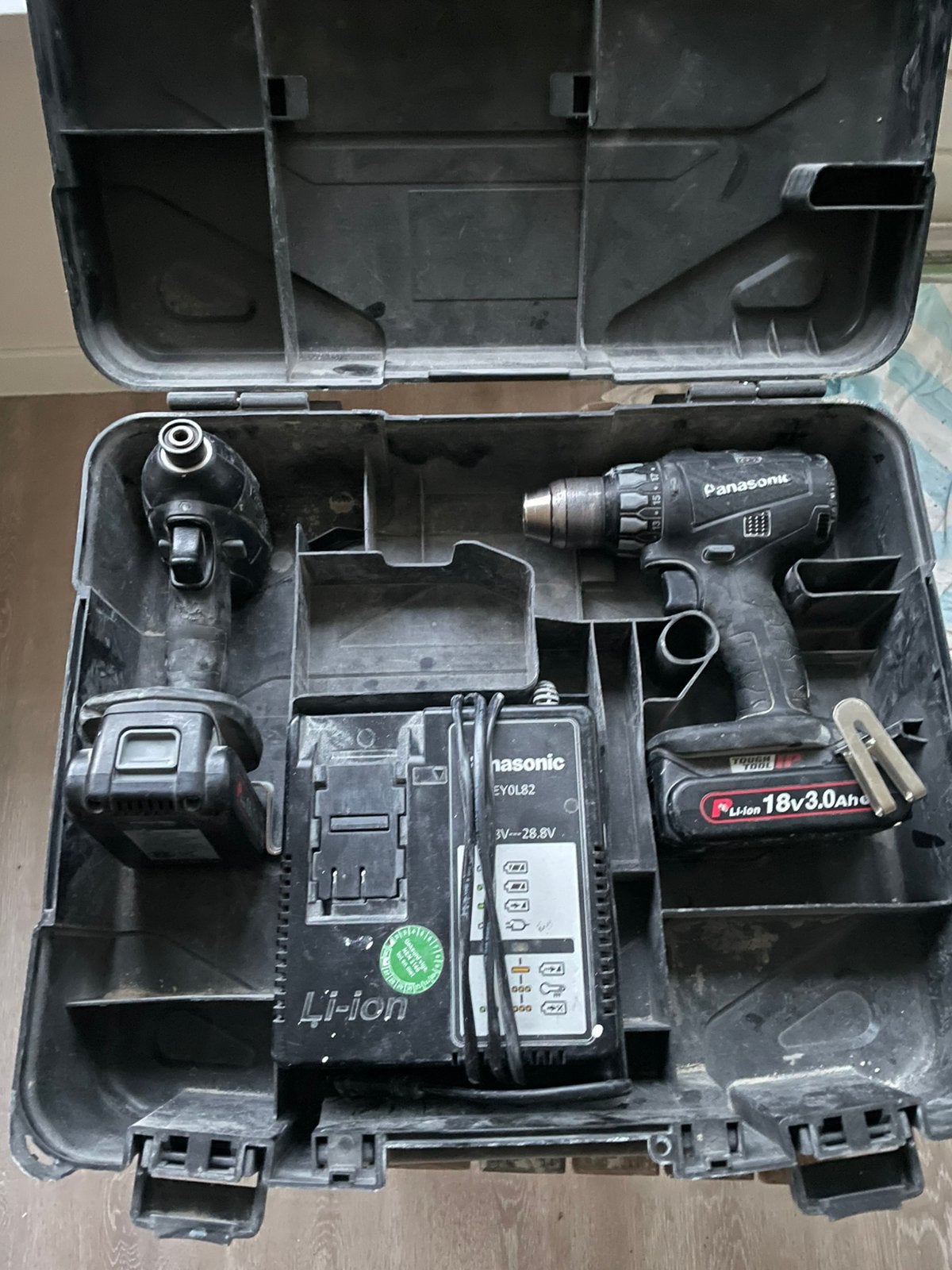 Panasonic set, Ophalen of Verzenden, Gebruikt, Boor- en Schroefmachine