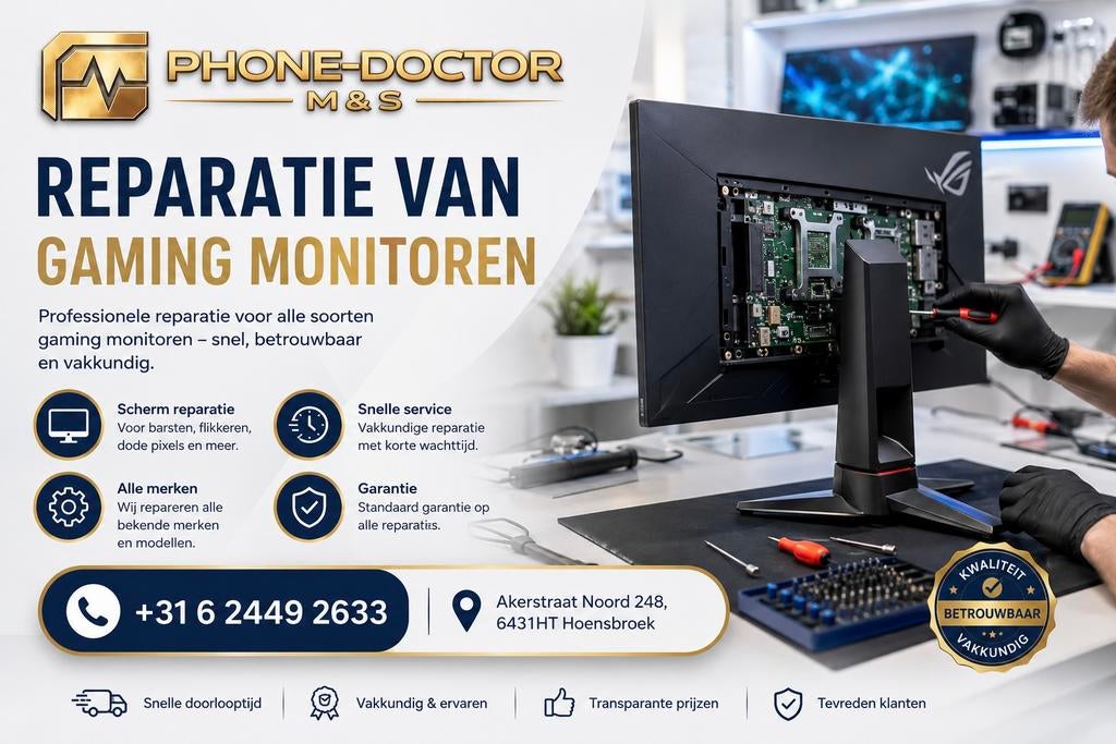 Reparatie van Gaming Monitoren, Ophalen of Verzenden, Zo goed als nieuw, 6431ht, Phone Doctor M&S