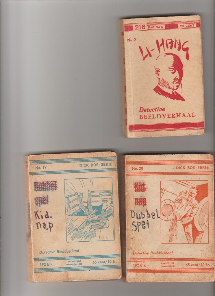Vintage Detective Beeldverhaal - 17 strips van Dick Bos, Gelezen, Dick Bos, Ophalen of Verzenden, Meerdere stripboeken