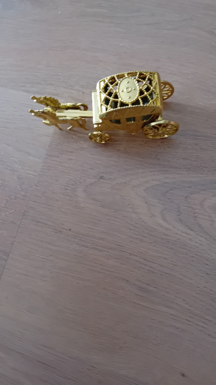 ( Gouden koets ) miniatuur 13 cm, Ophalen of Verzenden