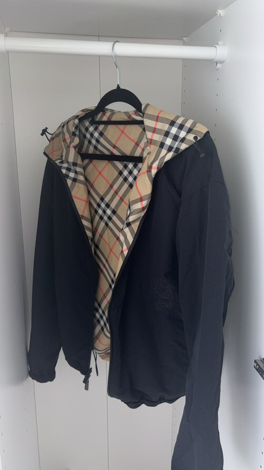 Burberry Reversible Jas - Zwart/Beige Nova Check, Kleding | Heren, Ophalen of Verzenden, Nieuw, Maat 46 (S) of kleiner, Zwart