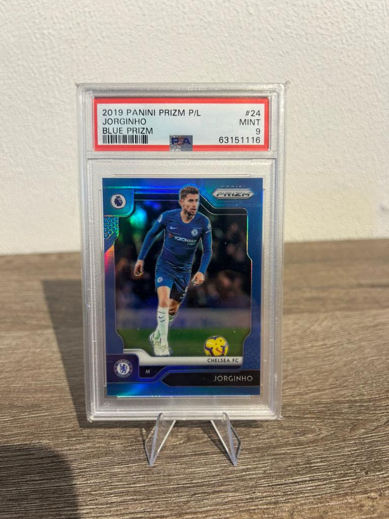 Jorginho 2019-20 Panini Prizm PL PSA 9 /199 Blue Prizm #24, Ophalen of Verzenden, Zo goed als nieuw, Plaatje