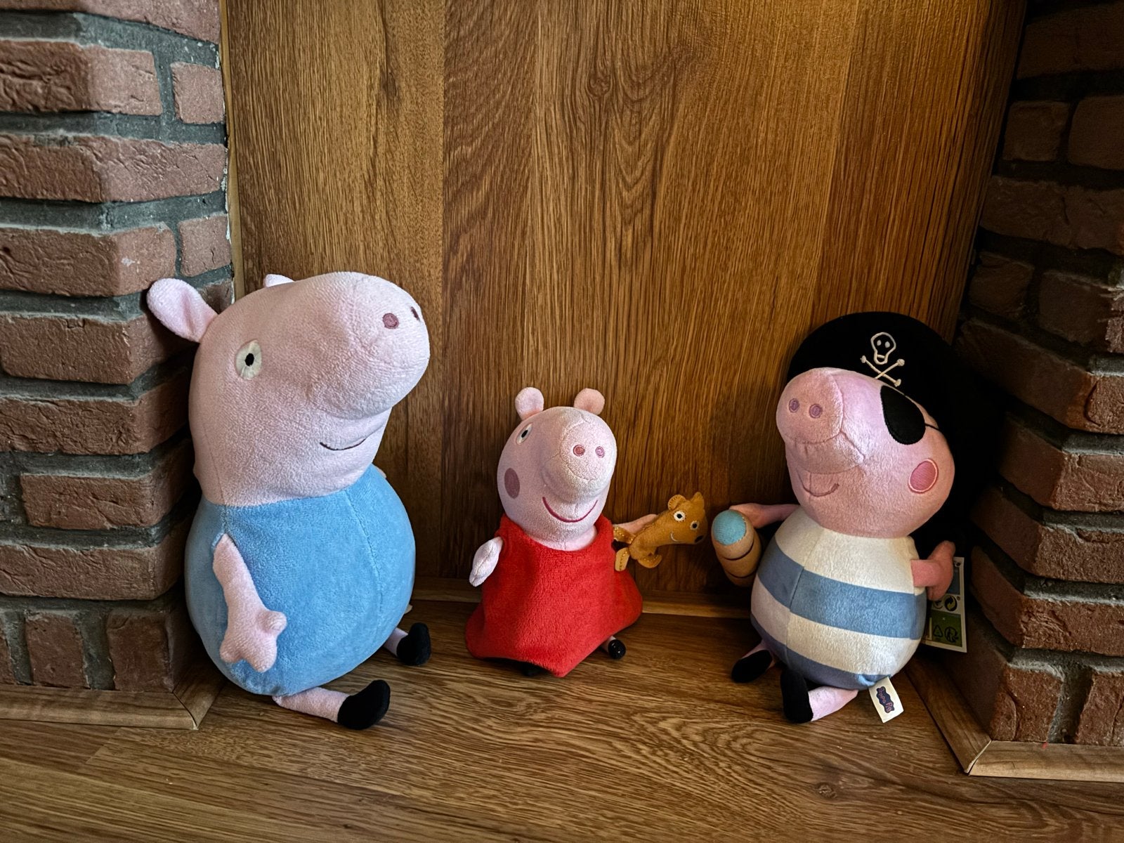 Peppa Pig Knuffels - Papa Pig, Peppa Pig en Piraat, Overige merken, Overige typen, Ophalen of Verzenden, Middelgroot (20 tot 80 cm)