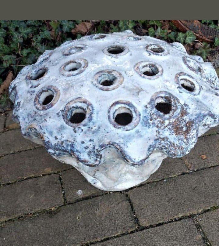 Unieke handgemaakte bloemenvaas van keramiek, Ophalen of Verzenden