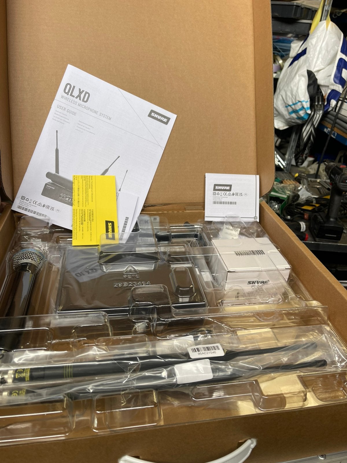 Shure QLXD set met beta 58 mikrofoon, Ophalen of Verzenden, Zo goed als nieuw, Zangmicrofoon