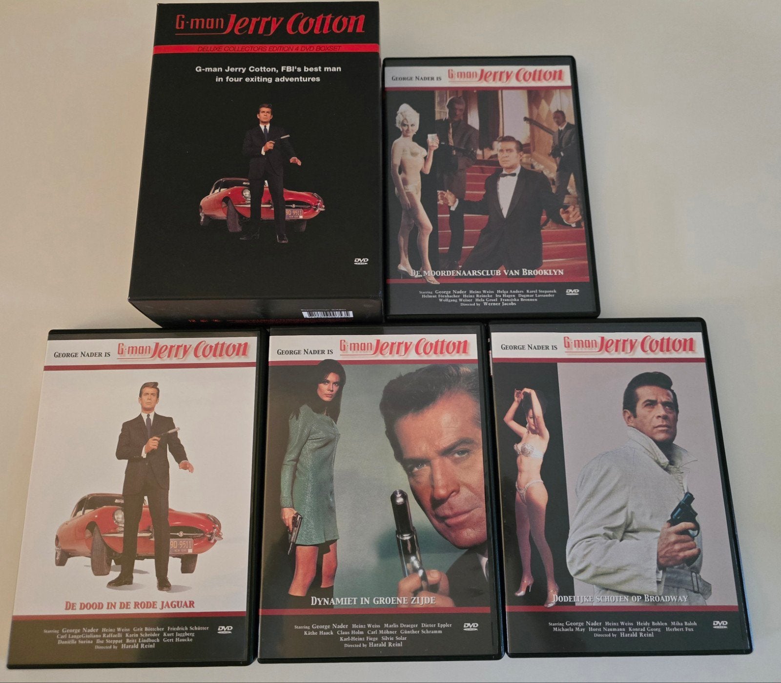 Dvd G-man Jerry Cotton - 4 dvdbox, Ophalen of Verzenden, 1940 tot 1960, Actie en Avontuur