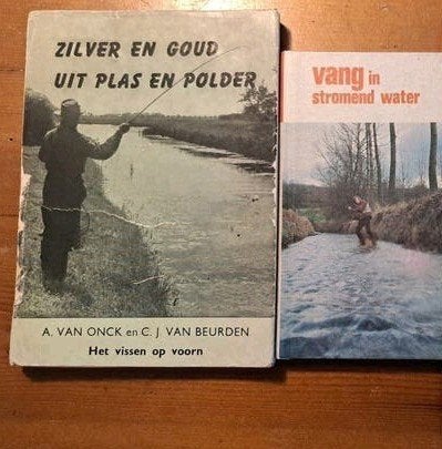 2 Vintage Visboeken: Zilver en Goud uitplas en polder,n Vang, Ophalen, Gebruikt, Overige typen