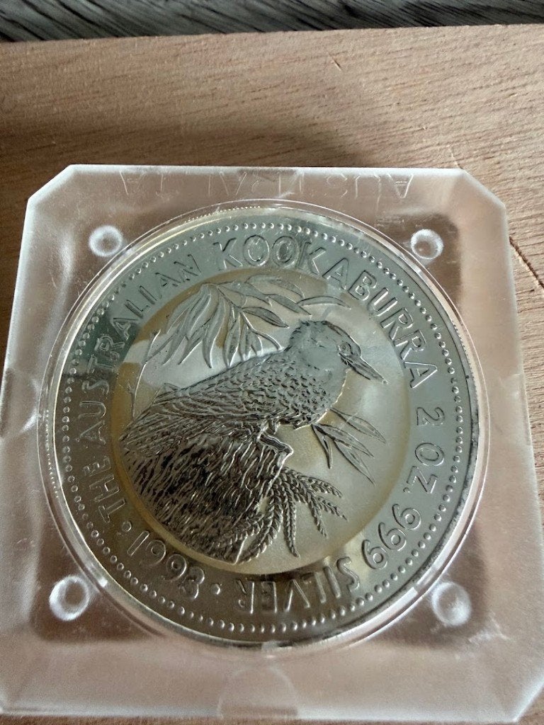 Kookaburra 2 oz 1993, Verzenden, Zilver
