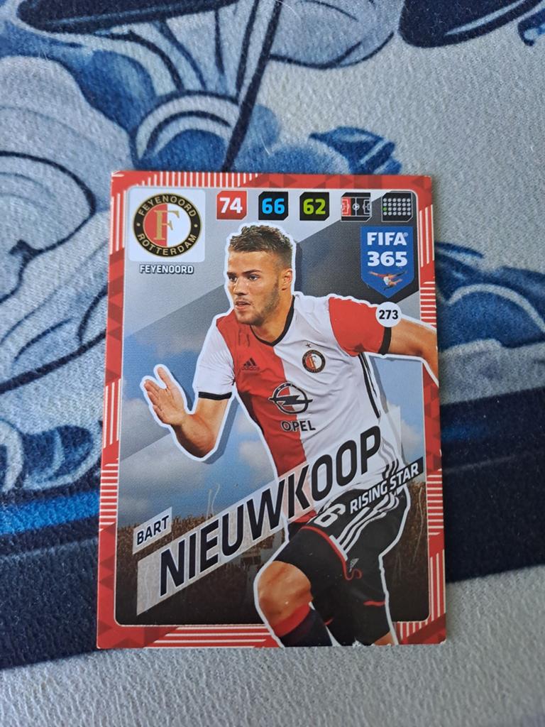 Bart Nieuwkoop Feyenoord FIFA 365 Adrenalyn XL kaart, Ophalen of Verzenden, Gebruikt, Feyenoord, Spelerskaart