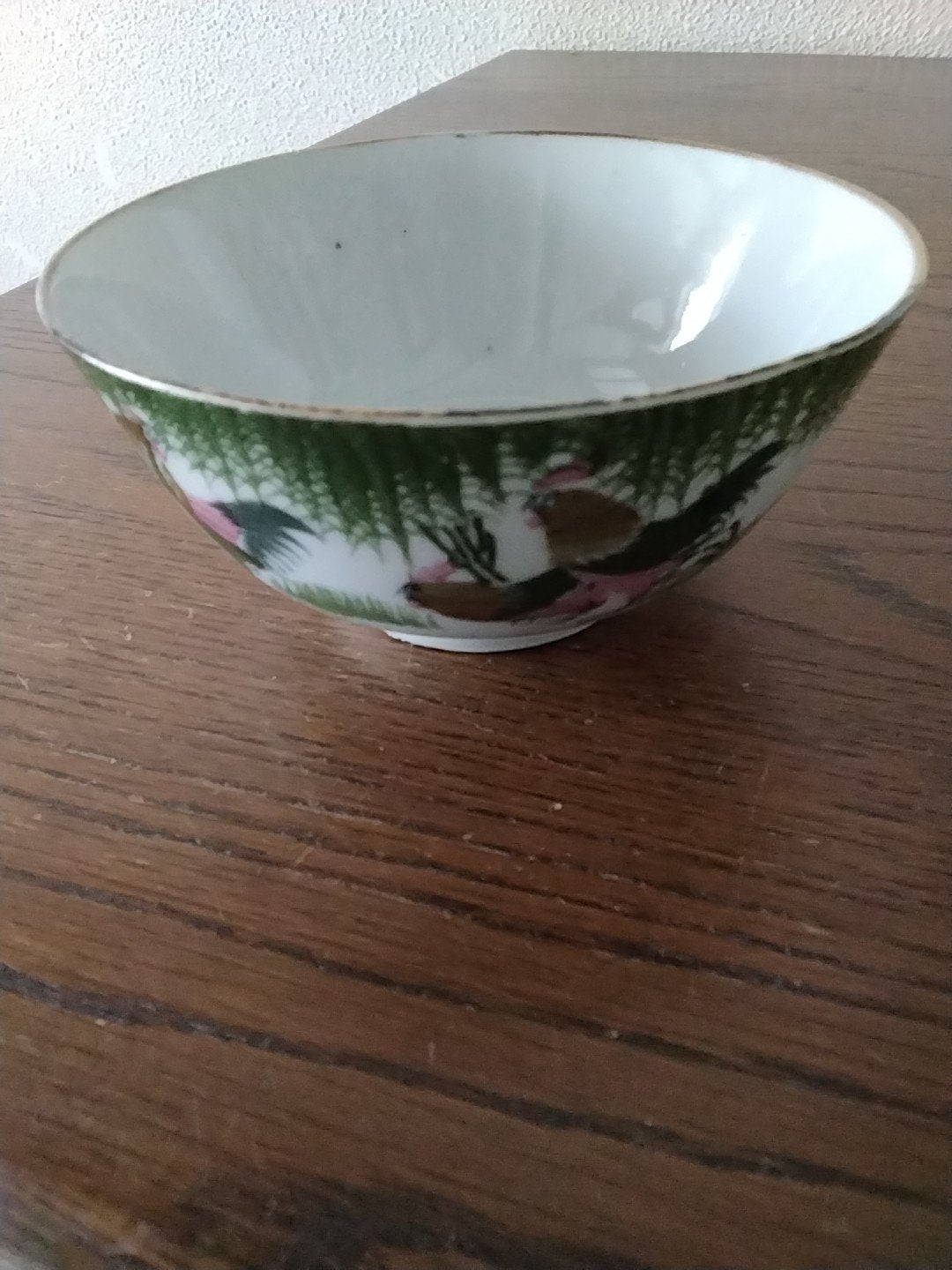 Antieke Chinese kom met handgeschilderde hanen, Ophalen of Verzenden