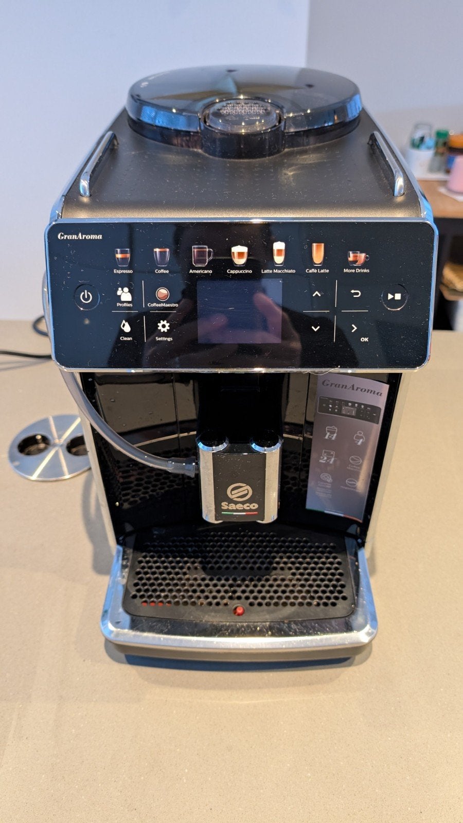 Saeco GranAroma SM6580/00 volautomatische espressomachine, Ophalen of Verzenden, Gebruikt, Espresso apparaat