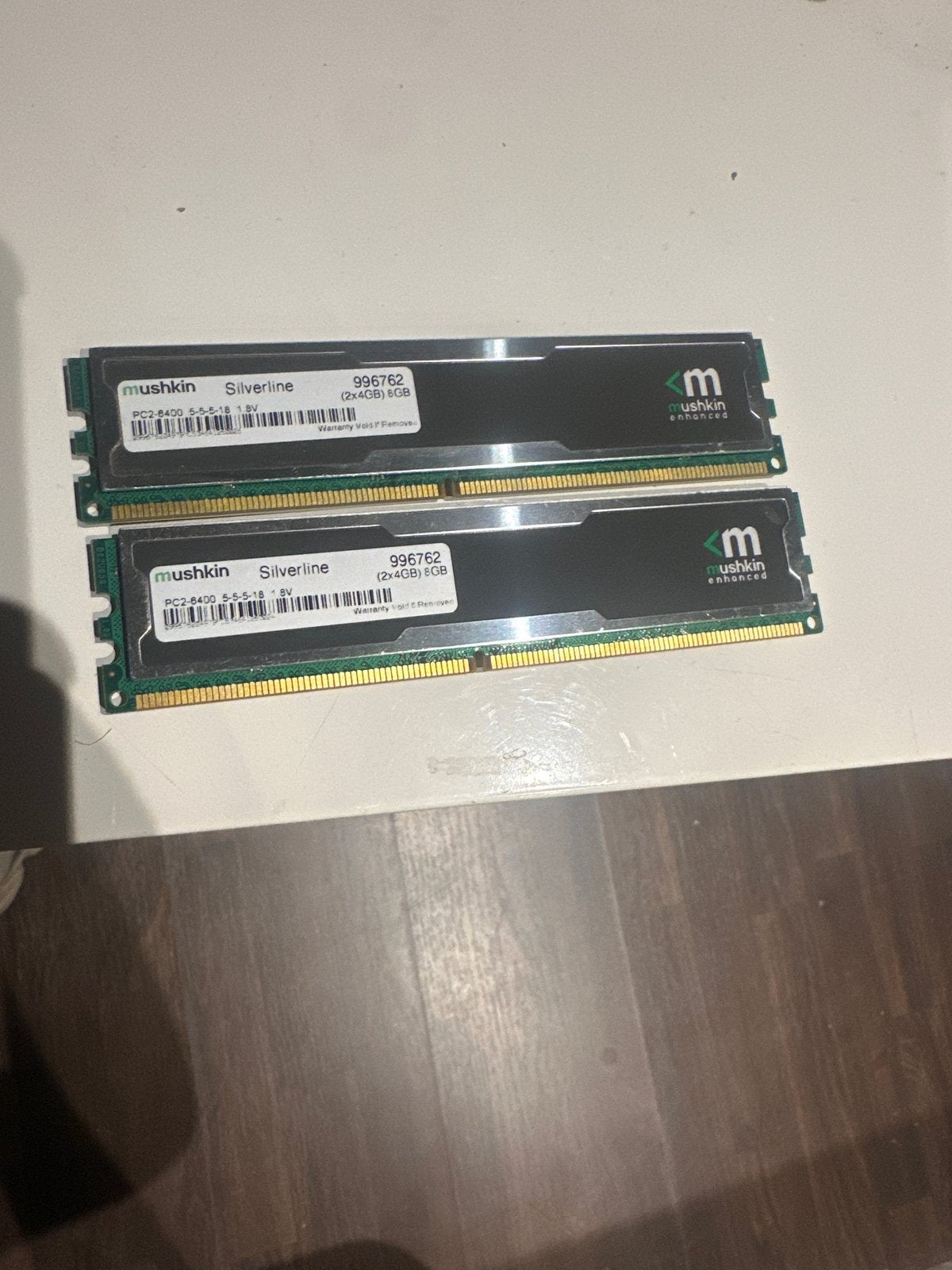 Mushkin Silverline PC2-6400 8GB (2x4GB) DDR2 RAM, Computers en Software, RAM geheugen, Gebruikt, 8 GB, Ophalen of Verzenden, DDR2