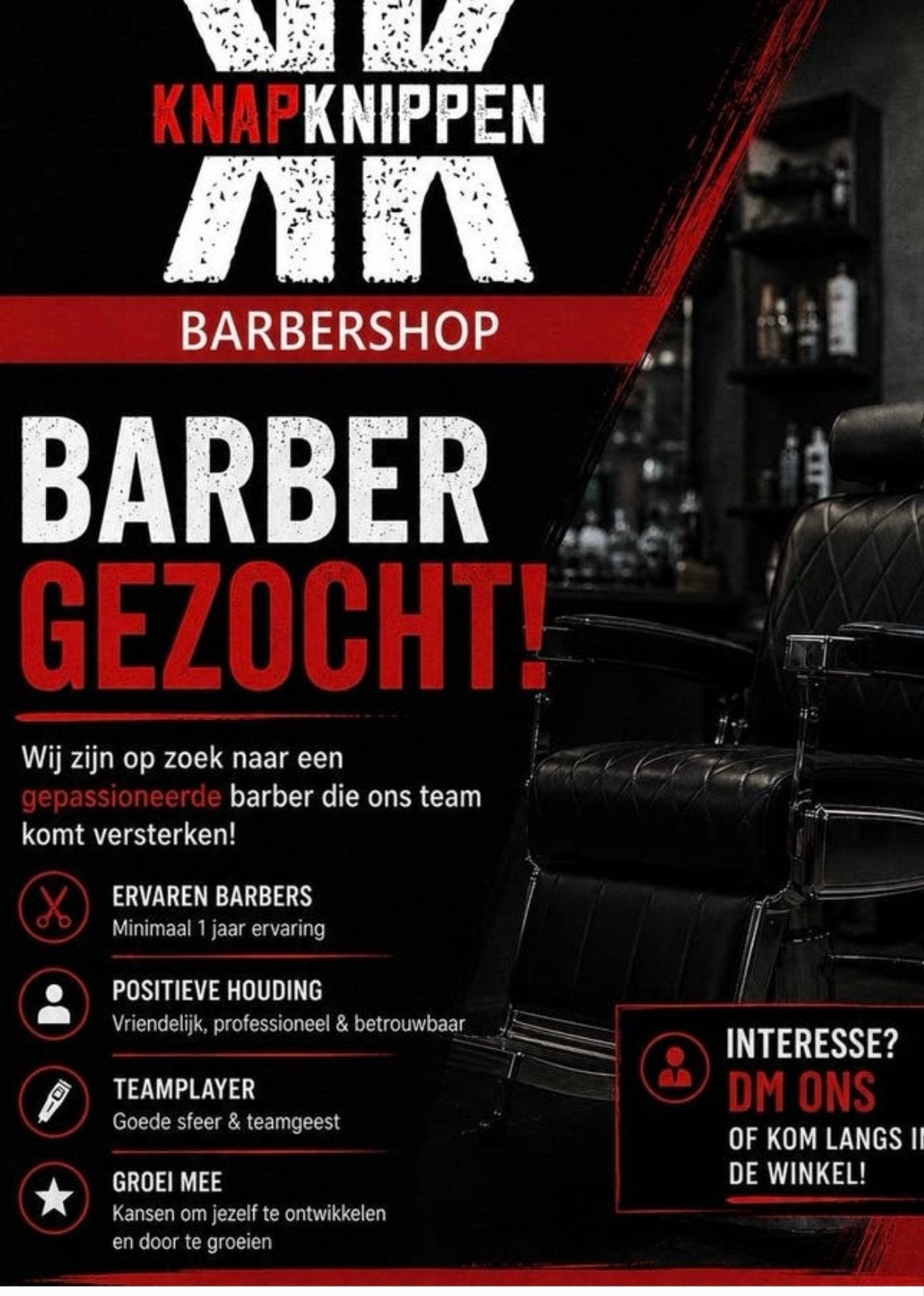 Barbier gezocht, Vacatures