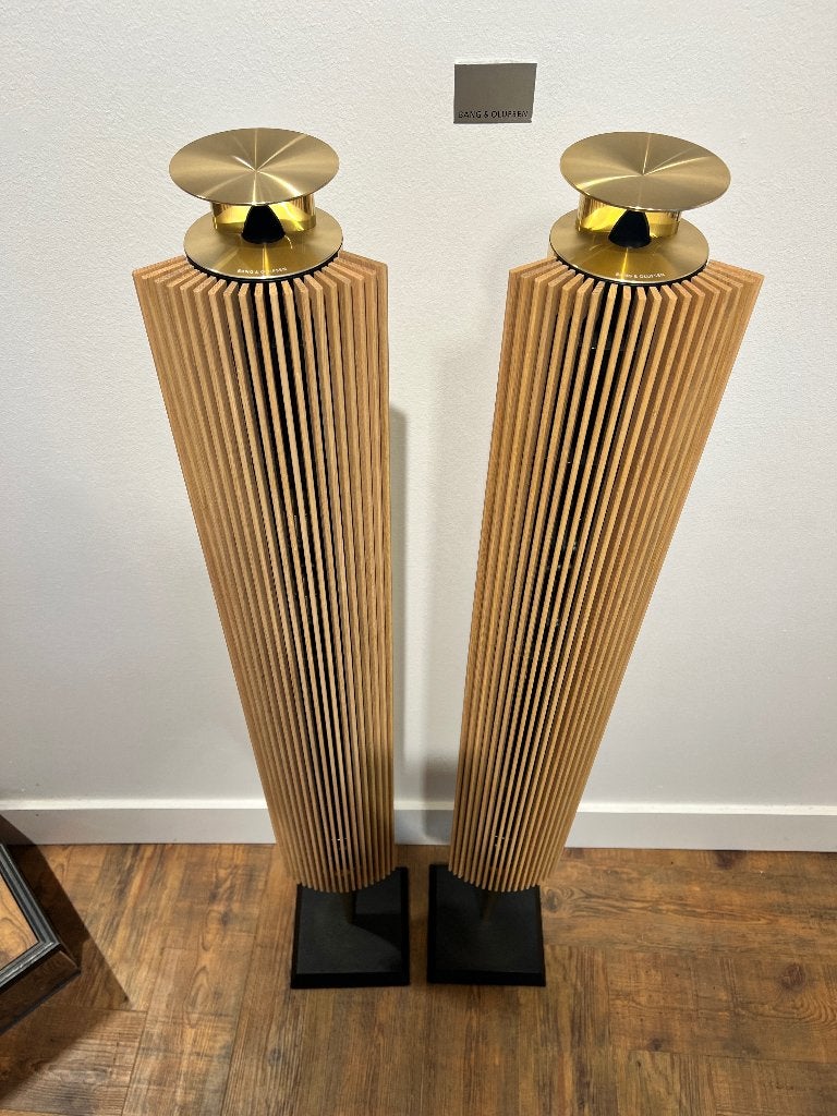 Bang & Olufsen Beolab 18 Gold Tone/ Light Oak DEMO NEW!, 150 watt of meer, Stereo speakers, Bang & Olufsen, Ophalen of Verzenden