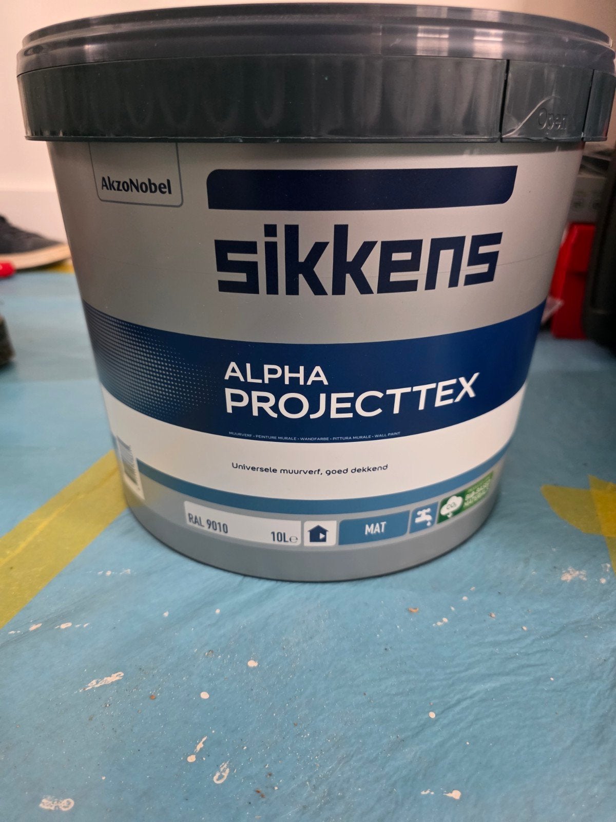 Sikkens Alpha Projecttex ral 9010 10 L prijs 65 €, Ophalen, Wit