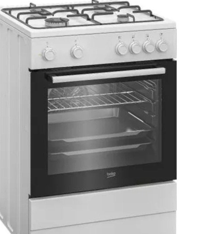 Gasfornuis Beko, Ophalen, 4 kookzones, Zo goed als nieuw, Gas