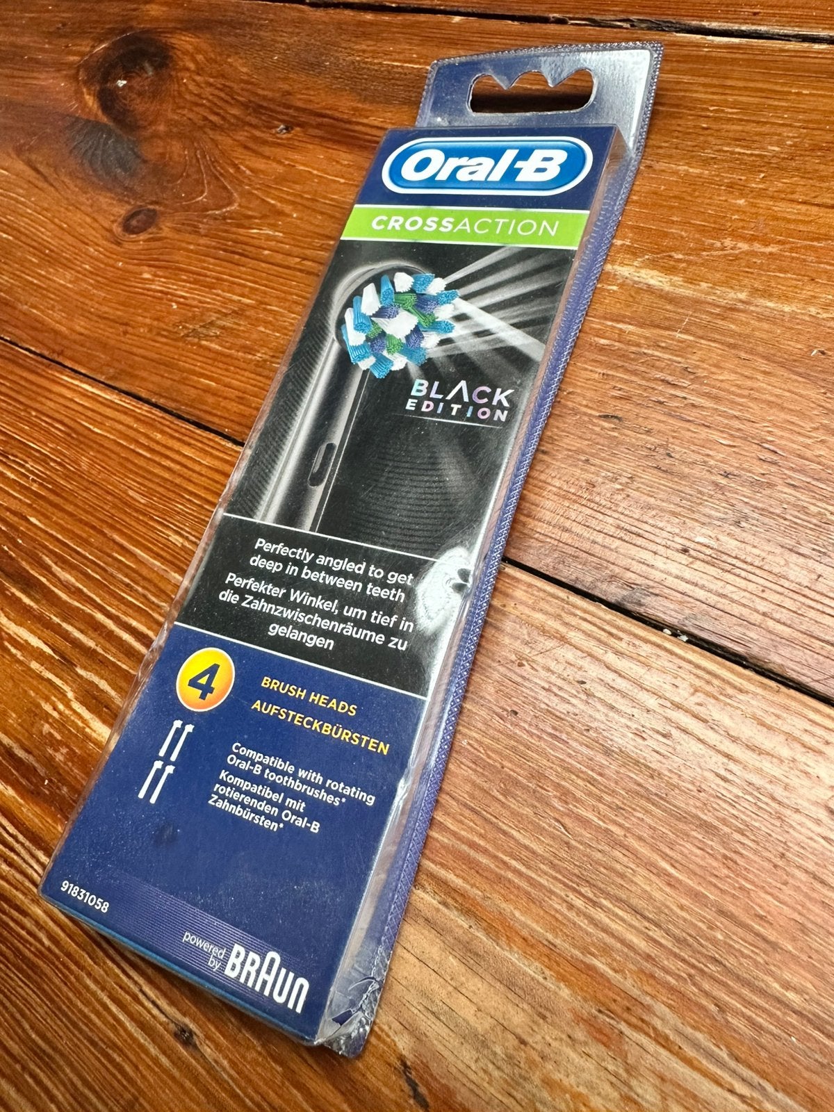 OralB crossAction borstelkoppen, 4pack, Ophalen of Verzenden, Nieuw, Overige typen