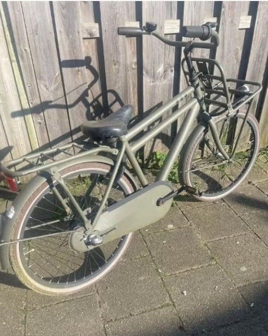 Stoere Cortina jongensfiets 24 inch legergroen, Ophalen, Gebruikt, 24 inch, Versnellingen
