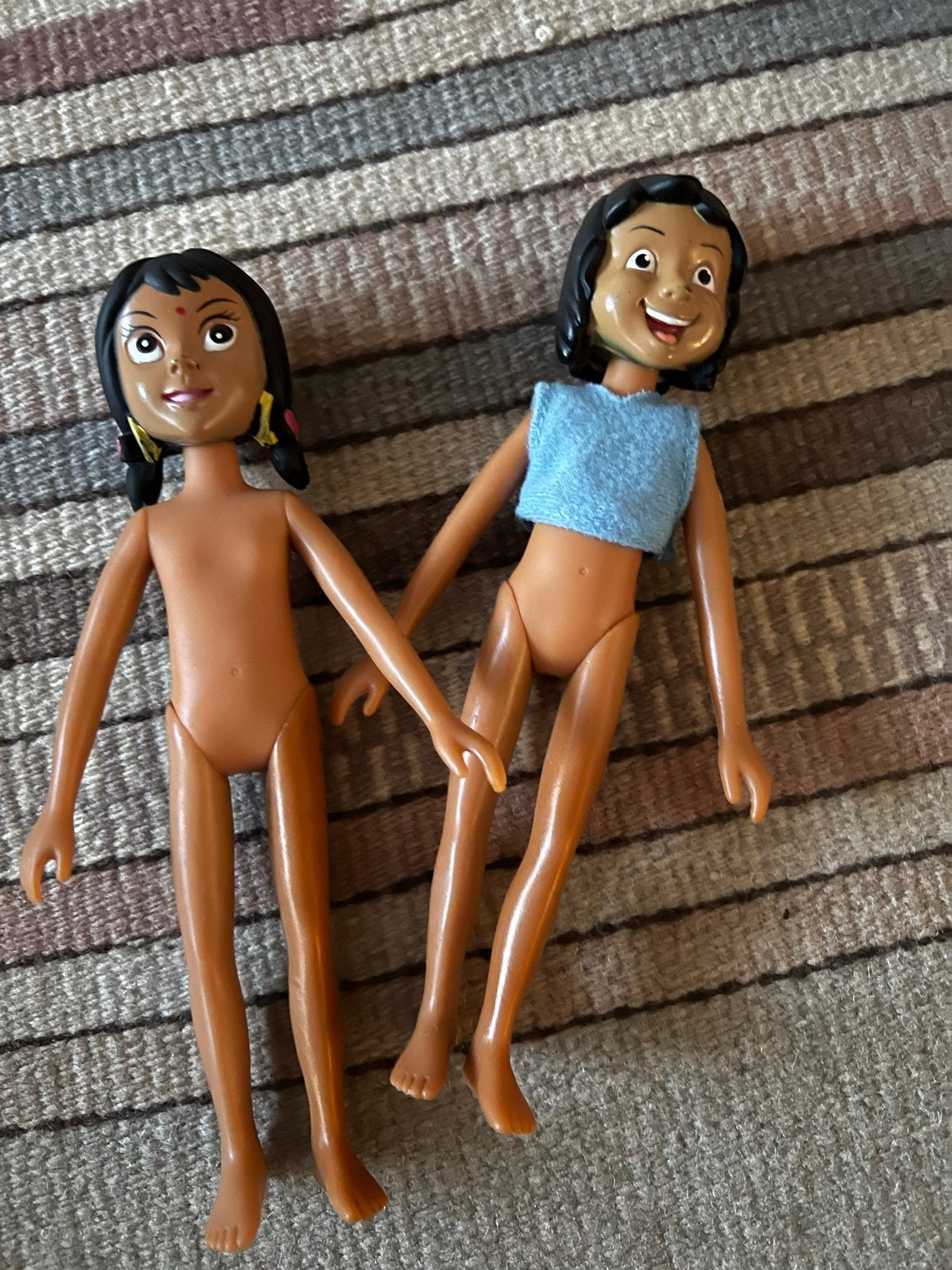 Disney Jungle Boek Mowgli poppen set - Vintage, Ophalen of Verzenden, Gebruikt, Overige typen