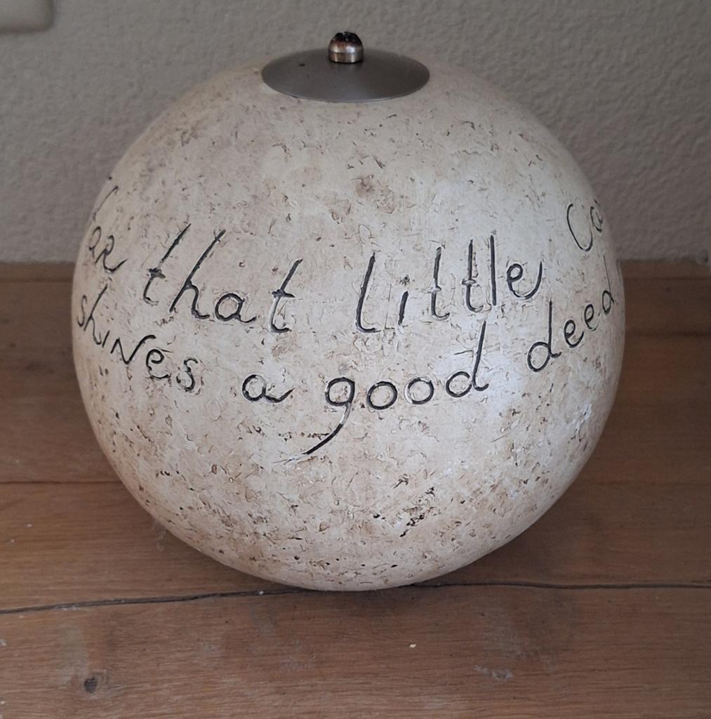 Keramiek bolvormige olielamp., Ophalen, Overige materialen, Minder dan 25 cm