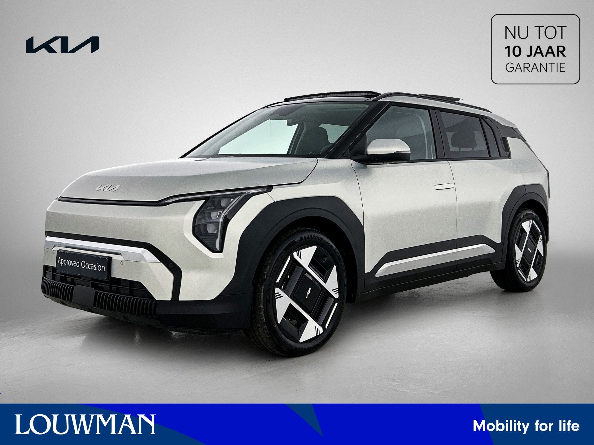 Kia EV3 Plus Advanced 81.4 kWh Matte lak | Panoramadak | Har, Zwart, Automatische klimaatregeling, Nieuw, 204 pk