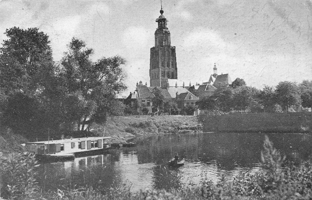 703-373-015 Zutphen Turfhaven met Groote Kerk, Verzenden, Voor 1920, Gelderland