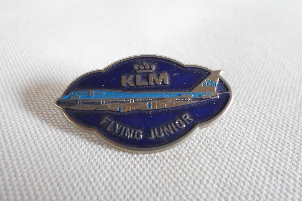 KLM Flying Junior Broche, Ophalen of Verzenden, Zo goed als nieuw, Patch, Badge of Embleem