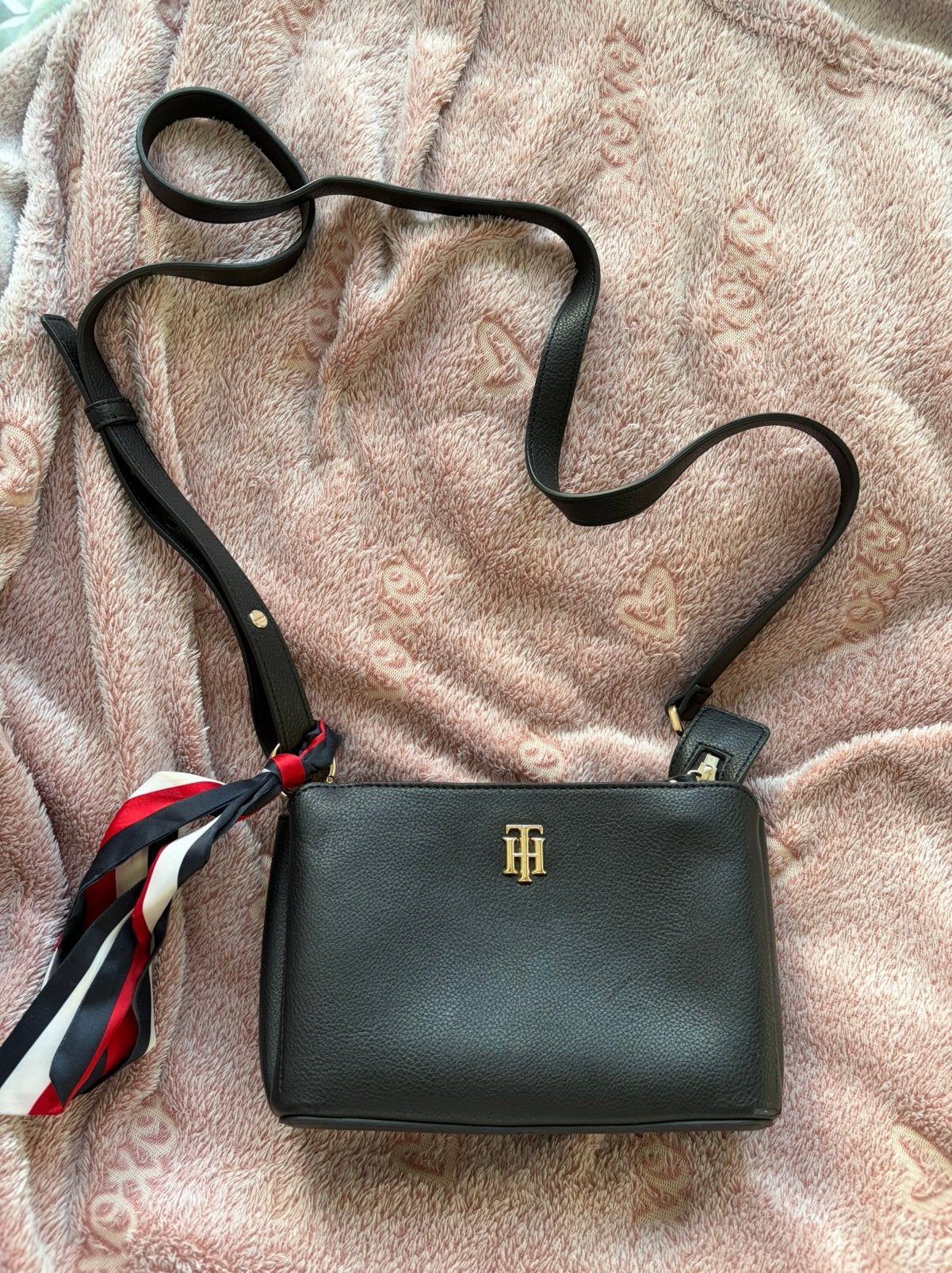 Tommy Hilfiger tas - zo goed als nieuw - orgineel, Verzenden, Zo goed als nieuw, Zwart, Handtas