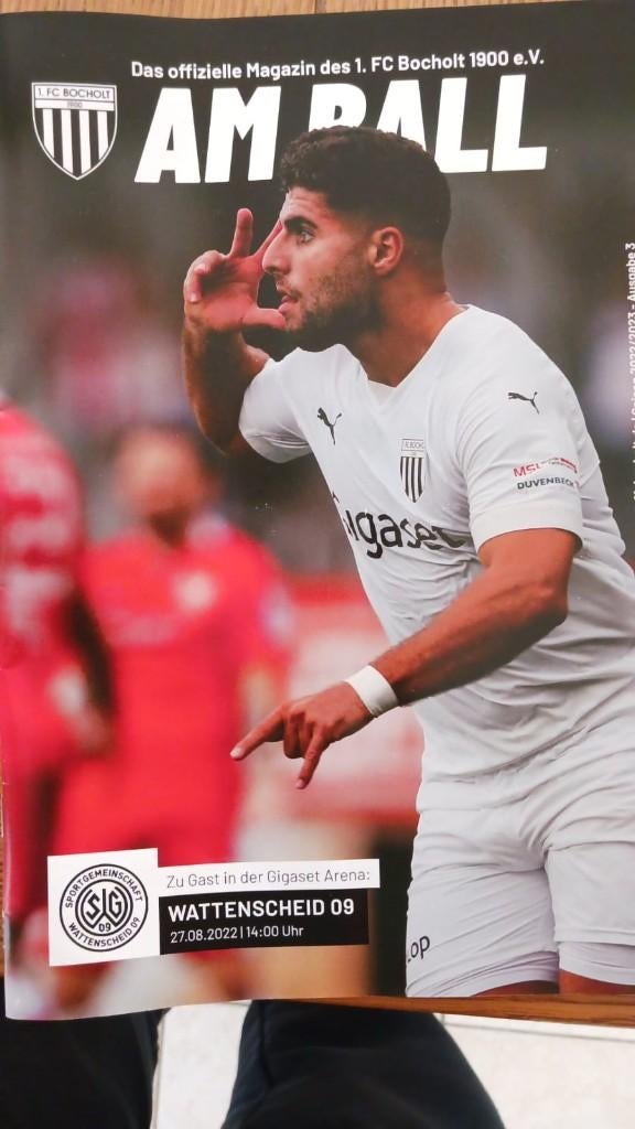 FC Bocholt - Wattenscheid 09 ( 3-2 speeldag 6 2022), Verzenden, Gebruikt, Buitenlandse clubs, Boek of Tijdschrift