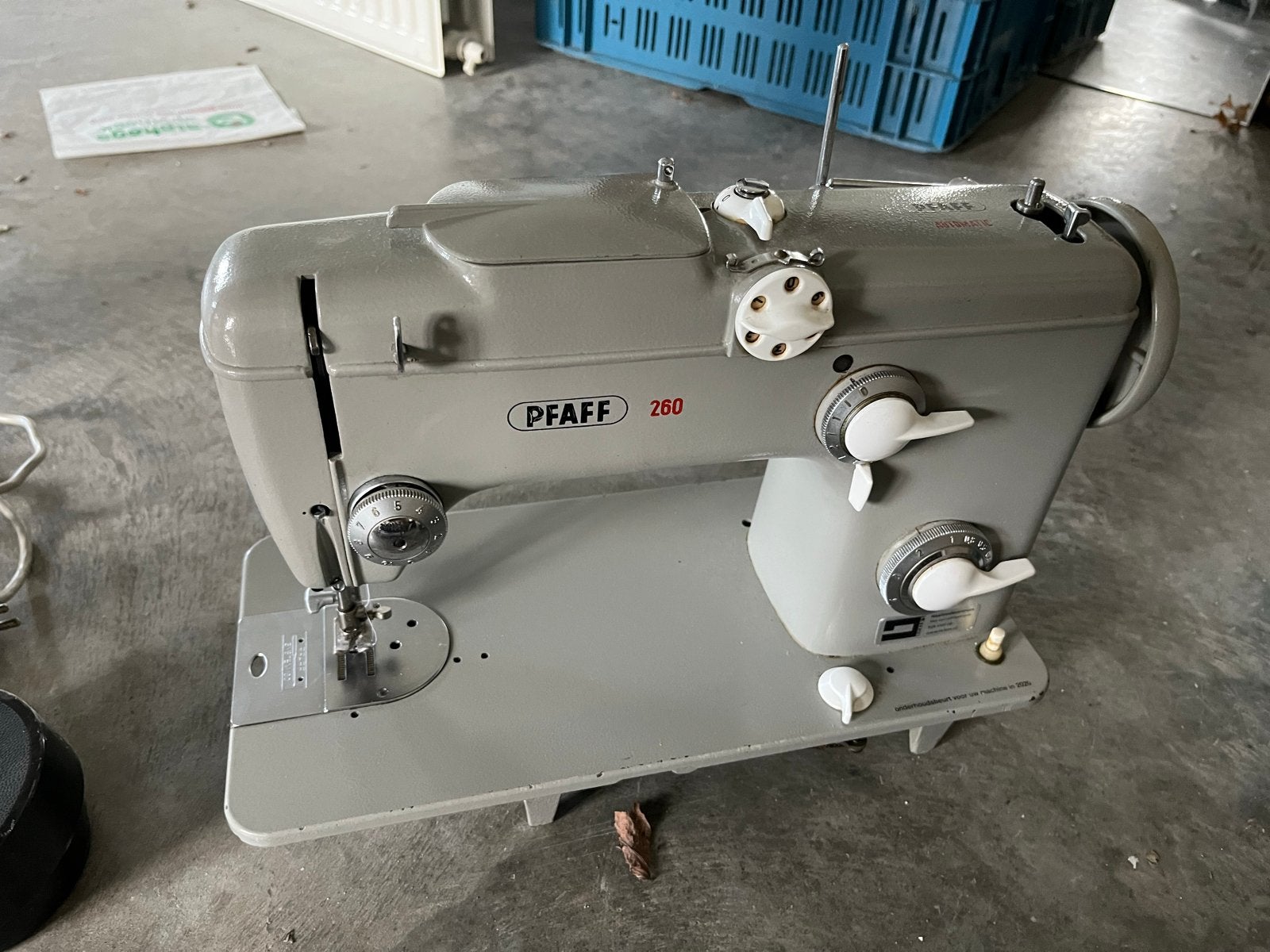 Antieke Pfaff 260 Naaimachine met Inklapbare Kast, Ophalen
